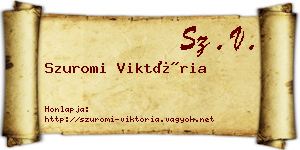 Szuromi Viktória névjegykártya